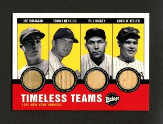 2001 Upper Deck Vintage 1941 Yankees Timeless Combos Dimaggio Game - Bat /100