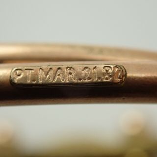 C 1880 Antique Etruscan Garnet Gold Filled & Rolled Gold Wedding Bracelet 16.  7g 6