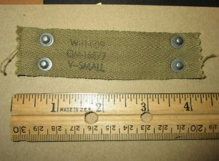 Wwii Us Army Khaki Helmet Liner Nape Strap,  Size Small