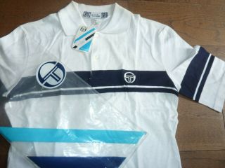 Vintage Bnwt Og Deadstock Sergio Tacchini Nyl Masters Tennis Shirt 80s Casuals L