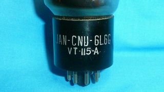 JAN/CNU - 6L6G - VT115 National Union Vintage Output Tube 3