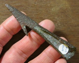 Ultra Rare 4 1/16 Archaic Old Copper Culture socketed Harpoon Michigan x Browner 2