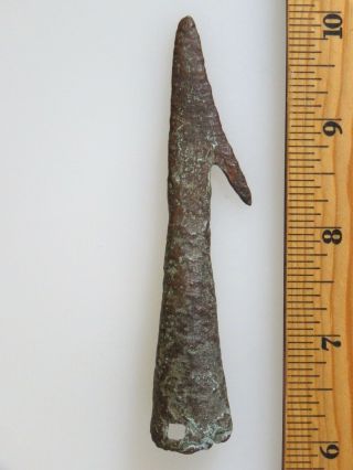 Ultra Rare 4 1/16 Archaic Old Copper Culture socketed Harpoon Michigan x Browner 6