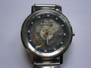 Vintage Gents Wristwatch Buler Astrolon Mechanical Watch Spares Swiss