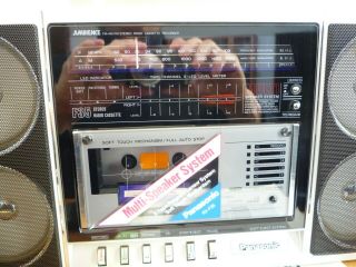 vintage panasonic boombox cassette fm/am brand model rx - f35 10