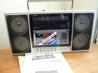 vintage panasonic boombox cassette fm/am brand model rx - f35 3