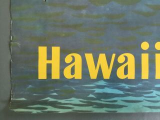 Vintage Travel Poster United Air Lines Hawaii By Stan Galli 4