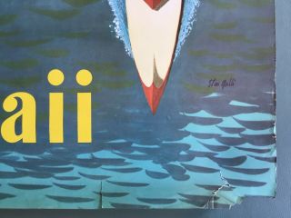 Vintage Travel Poster United Air Lines Hawaii By Stan Galli 5