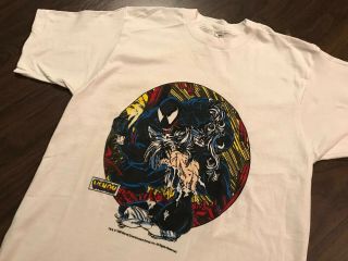 Venom Black Cat Todd Mcfarlane 1989 Shirt Vtg Marvel Spider - Man Spawn Hulk Thor