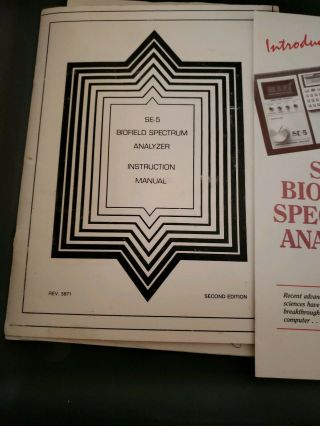 Vintage 1989 SE - 5 Biofield Spectrum Analyzer w/ Sharp Pocket PC 8
