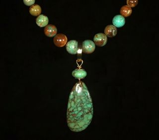 Chinese Hubei Turquoise Necklace And Pendant