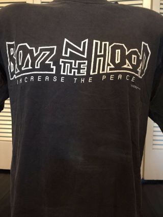 Vtg 91 Boyz N The Hood Movie Promo Shirt Sz M/l Gangsta Rap Ice Cube Nwa Tupac