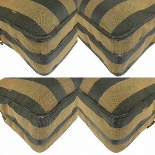 Auth FENDI Vintage Pequin Stripe Canvas Leather Cross Body Shoulder Bag 6213 7
