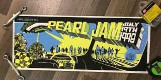 Vintage Pearl Jam Concert Poster 1998 Vancouver Ames Art Serribellum Press Rare 5