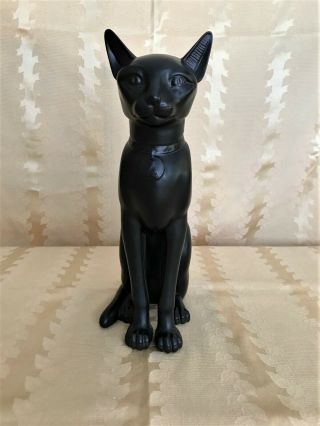 Lladro Extremely Rare Egyptian Cat 13 " Tall Black