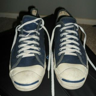Converse Jack Purcell Vintage Shoes Navy Blue Made In Usa 11