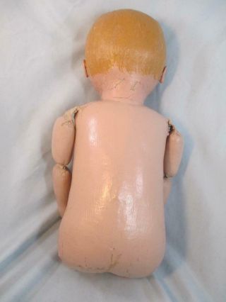 Antique Martha CHASE Baby Boy Doll Stockinette Cloth Painted Jointed Limbs 22 