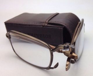 Folding JOHN VARVATOS Eyeglasses V801,  1.  00 Antique Gold Transitions Readers 12