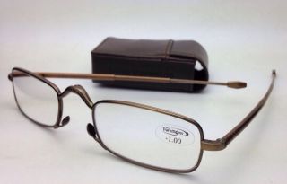 Folding JOHN VARVATOS Eyeglasses V801,  1.  00 Antique Gold Transitions Readers 2