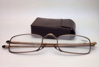 Folding JOHN VARVATOS Eyeglasses V801,  1.  00 Antique Gold Transitions Readers 4