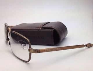 Folding JOHN VARVATOS Eyeglasses V801,  1.  00 Antique Gold Transitions Readers 6