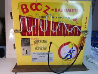 Vintage 5c Coin Op Booz Barometer Bar Game “sobriety Test Of Champions”