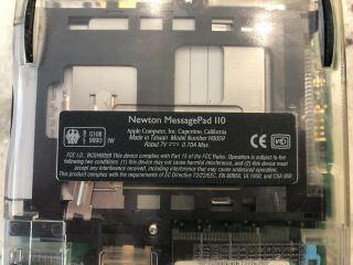 Rare Vintage Translucent Clear Apple Newton Message Pad 110 Model H0059 Pda