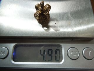 Vintage 9ct Gold Charm in Form of a Crown,  1971,  Large,  Heavy 4.  9g 6