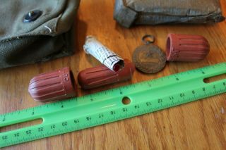 Vintage US Army WWII First - Aid Dressing Carlisle Model Snake bite kit and Medal 3