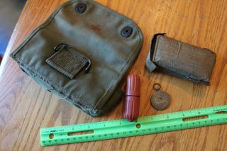 Vintage US Army WWII First - Aid Dressing Carlisle Model Snake bite kit and Medal 5