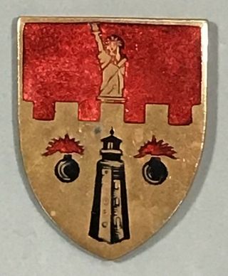 Wwii Army Coast Artillery Sandy Hook Defense Dui Di Unit Crest Sb Nhm