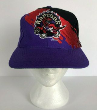 Vintage 1994 Toronto Raptors Hat Cap Nba Rare Splash Logo Athletic 90s Carter