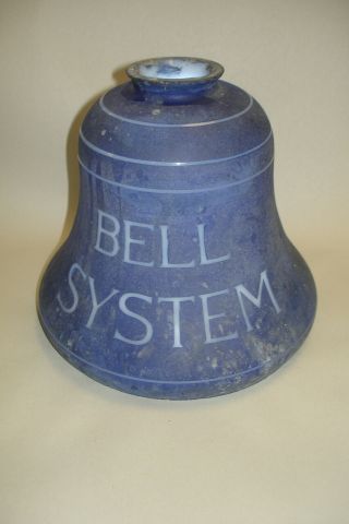 Rare Antique Southwestern Bell System Cobalt Blue Light Shade -