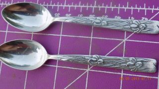 2 Tiffany & Co Sterling Silver Floral Pattern 4 3/4 Spoon 