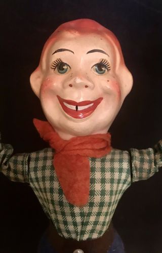 Rare Vintage 1950s,  Howdy Doody Doll On Metal Acrobat/trapeze Near