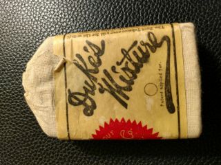 Vintage Duke ' s Mixture Smoking Tobacco Bag Pouch with Fan 2