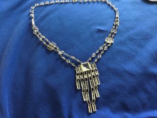 Gorgeous Authentic Period Sterling Art Deco Hanging Drop Necklace,  Look