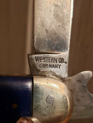 Vintage RARE WESTERN CO.  SCOUT KNIFE MADE IN GERMANY 1920s - 1930s 3