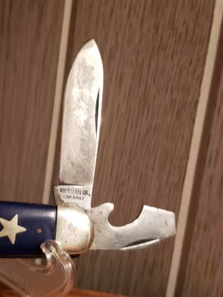 Vintage RARE WESTERN CO.  SCOUT KNIFE MADE IN GERMANY 1920s - 1930s 4
