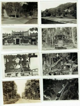 Old Postcards Penang / Malaya Chinese Temple Etc Real Photos Vintage 1930s