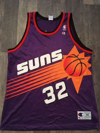 Vintage Jason Kidd Phoenix Suns Big Sun Champion Jersey Sz 48.  Rare