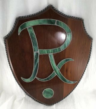 Vintage Pharmacy Rx Wood And Stained Glass Sign Plaque