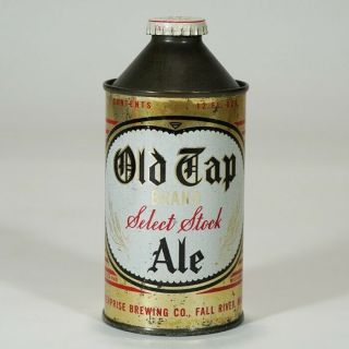 Old Tap Brand Stock Ale Cone Top Beer Can Enterprise Brewing Fall River Ma - Rare