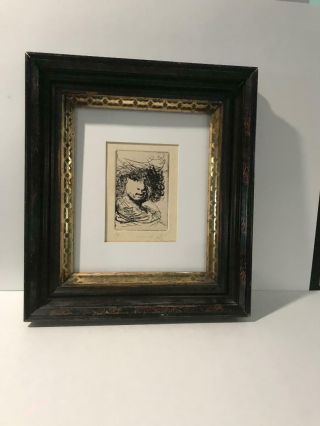 Signed Etching By Spanis Artist Salvador Dali True Vintage From 1968