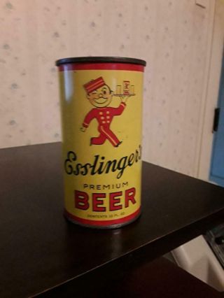 RARE 1930 ' s Esslinger ' s Premium Beer 12 oz.  OI flat top in 7