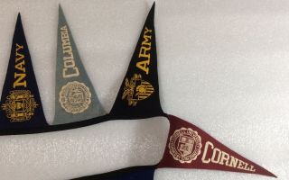 12 Vintage Ivy League College Flag Pennants Yale Harvard Army Navy Brown & More 5