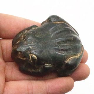 Chinese Hongshan Culture Hand Carved Exquisite Jade Frog Statue Pendant G324