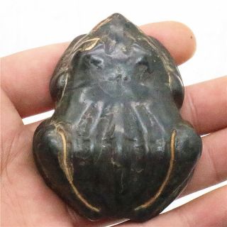 Chinese hongshan culture hand carved exquisite jade frog statue pendant G324 2