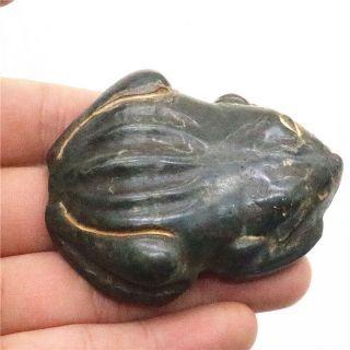 Chinese hongshan culture hand carved exquisite jade frog statue pendant G324 4