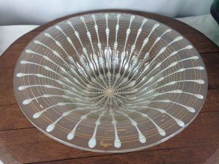Vintage Hand Crafted Art Glass Signed Higgins Classic Lines Bowl P2